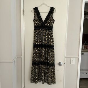 Black and gold dress